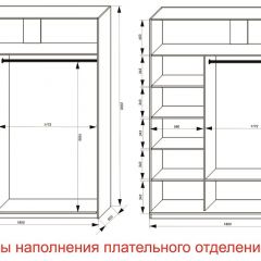 Шкаф-купе 1800 серии SOFT D6+D6+B2+PL3 (2 ящика+2штанги) профиль «Капучино» в Карталах - kartaly.mebel24.online | фото 7