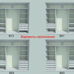 Шкаф-купе 1950 серии SILVER S3+S1+S3Z B22+PL2 (по 2 ящика лев/прав+1штанга+1 полка) профиль «Серебро» в Карталах - kartaly.mebel24.online | фото 5