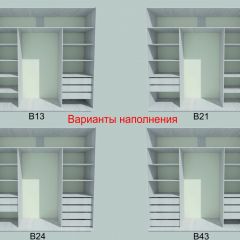 Шкаф-купе 1950 серии SILVER S5+S1+S5 B22+PL2 (по 2 ящика лев/прав+1 штанга+1 полка) профиль «Серебро» в Карталах - kartaly.mebel24.online | фото 4