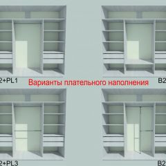 Шкаф-купе 1950 серии SILVER S5+S1+S5 B22+PL2 (по 2 ящика лев/прав+1 штанга+1 полка) профиль «Серебро» в Карталах - kartaly.mebel24.online | фото 5