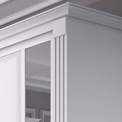 Шкаф-купе 2150 серии NEW CLASSIC K6Z+K1+K6+B22+PL2(по 2 ящика лев/прав+1 штанга+1 полка) профиль «Капучино» в Карталах - kartaly.mebel24.online | фото 4
