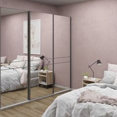 Шкаф-купе 2400 серии SOFT D4+D4+D4+B22+PL1 (по 2 ящика лев/прав+1штанга) профиль «Графит» в Карталах - kartaly.mebel24.online | фото