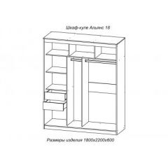 АЛЬЯНС 18 Шкаф-купе + комплект зеркал №4 в Карталах - kartaly.mebel24.online | фото 3