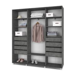 МАРТИН Шкаф-купе Камень темный (2000*450) М401 в Карталах - kartaly.mebel24.online | фото 4