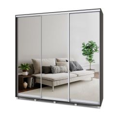 МАРТИН Шкаф-купе с зеркалами Венге (2200*450) М423 в Карталах - kartaly.mebel24.online | фото