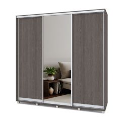 МАРТИН Шкаф-купе с зеркалом Анкор темный (2200*450) М422 в Карталах - kartaly.mebel24.online | фото