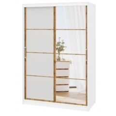 Шкаф-купе ПШ-2.9 1500 Фасад Флагман (Белый жемчуг/Дуб Вотан) в Карталах - kartaly.mebel24.online | фото
