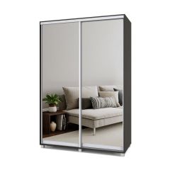 РОЛАНД Шкаф-купе с зеркалами Венге (450*1500) Р453 в Карталах - kartaly.mebel24.online | фото 2