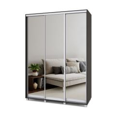 РОЛАНД Шкаф-купе с зеркалами Венге (600*1700) Р673 в Карталах - kartaly.mebel24.online | фото