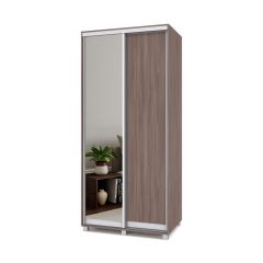 РОЛАНД Шкаф-купе с зеркалом Шимо темный (450*1000) Р402 в Карталах - kartaly.mebel24.online | фото 2