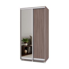 РОЛАНД Шкаф-купе с зеркалом Шимо темный (450*1100) Р412 в Карталах - kartaly.mebel24.online | фото 2