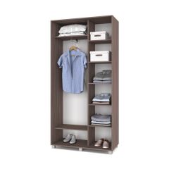 РОЛАНД Шкаф-купе с зеркалом Шимо темный (450*1100) Р412 в Карталах - kartaly.mebel24.online | фото 3