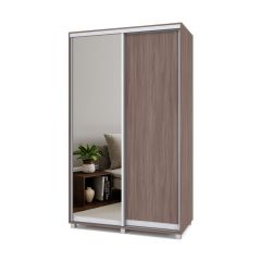 РОЛАНД Шкаф-купе с зеркалом Шимо темный (450*1300) Р432 в Карталах - kartaly.mebel24.online | фото 2