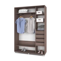 РОЛАНД Шкаф-купе с зеркалом Шимо темный (450*1400) Р442 в Карталах - kartaly.mebel24.online | фото 5