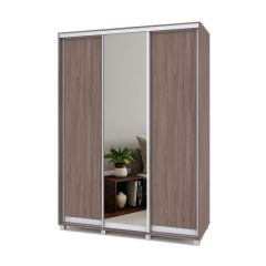 РОЛАНД Шкаф-купе с зеркалом Шимо темный (450*1600) Р462 в Карталах - kartaly.mebel24.online | фото 2