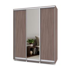 РОЛАНД Шкаф-купе с зеркалом Шимо темный (450*1800) Р482 в Карталах - kartaly.mebel24.online | фото