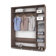 РОЛАНД Шкаф-купе с зеркалом Шимо темный (450*1800) Р482 в Карталах - kartaly.mebel24.online | фото 2