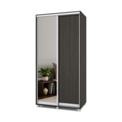 РОЛАНД Шкаф-купе с зеркалом Венге (450*1100) Р412 в Карталах - kartaly.mebel24.online | фото