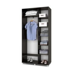 РОЛАНД Шкаф-купе с зеркалом Венге (450*1100) Р412 в Карталах - kartaly.mebel24.online | фото 2