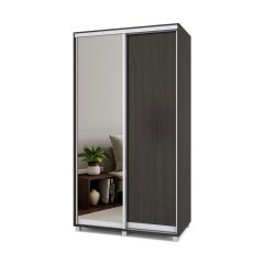РОЛАНД Шкаф-купе с зеркалом Венге (450*1200) Р422 в Карталах - kartaly.mebel24.online | фото