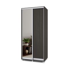 РОЛАНД Шкаф-купе с зеркалом Венге (600*1000) Р602 в Карталах - kartaly.mebel24.online | фото