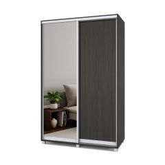 РОЛАНД Шкаф-купе с зеркалом Венге (600*1400) Р642 в Карталах - kartaly.mebel24.online | фото