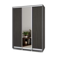 РОЛАНД Шкаф-купе с зеркалом Венге (600*1700) Р672 в Карталах - kartaly.mebel24.online | фото