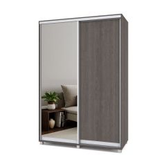 РОЛАНД Шкаф-купе зеркалом Анкор темный (600*1500) Р652 в Карталах - kartaly.mebel24.online | фото