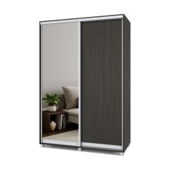 РОЛАНД Шкаф-купе с зеркалом Венге (600*1500) Р652 в Карталах - kartaly.mebel24.online | фото