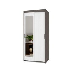 ТОМАС Шкаф-купе с зеркалом Анкор темный/светлый Т22 в Карталах - kartaly.mebel24.online | фото