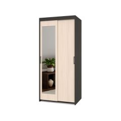 ТОМАС Шкаф-купе с зеркалом Венге/Млечный дуб Т22 в Карталах - kartaly.mebel24.online | фото