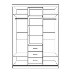 Шкаф-купе комби Юнона (1600) в Карталах - kartaly.mebel24.online | фото 2