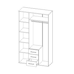 Шкаф Парма 3-х створчатый в Карталах - kartaly.mebel24.online | фото 3