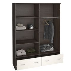 Шкаф Ронда ШК-4 с зеркалом (венге/беленый дуб) в Карталах - kartaly.mebel24.online | фото 2