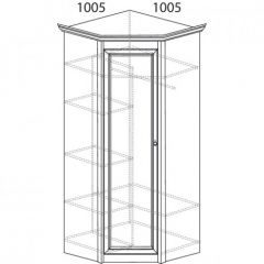 Шкаф угловой №662 "Флоренция" Фасад глухой (угол 1005*1005) Дуб оксфорд в Карталах - kartaly.mebel24.online | фото 2