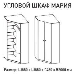 Шкаф угловой Мария 880*880 (ЛДСП 1 кат.) в Карталах - kartaly.mebel24.online | фото 2