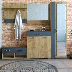 Шкаф ун-й с зеркалом НКМ Бостон Секция 5 в Карталах - kartaly.mebel24.online | фото 2