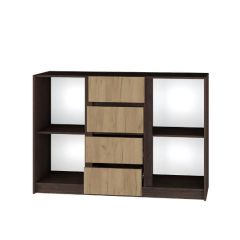 Спальня Флоренция (Венге/Дуб Крафт Золотой) в Карталах - kartaly.mebel24.online | фото 4