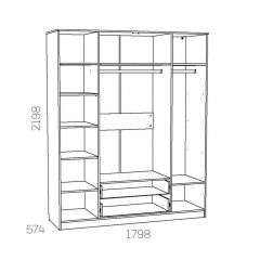 НМ 011.84 Х Шкаф комбинированный "Оливия" в Карталах - kartaly.mebel24.online | фото 3