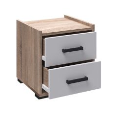 Спальня Соната Тумба прикроватная (дуб сонома/белый) в Карталах - kartaly.mebel24.online | фото 2