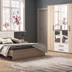 Спальня Соната Тумба прикроватная (дуб сонома/белый) в Карталах - kartaly.mebel24.online | фото 3