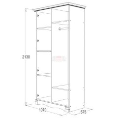 Спальный гарнитур Ольга-1Н (модульная) в Карталах - kartaly.mebel24.online | фото 3
