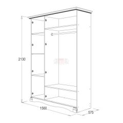 Спальный гарнитур Ольга-1Н (модульная) в Карталах - kartaly.mebel24.online | фото 5