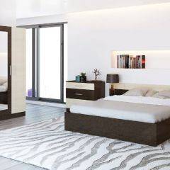 Спальный гарнитур Леси + 4-х створчатый шкаф в Карталах - kartaly.mebel24.online | фото 3