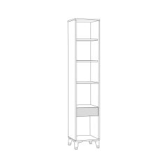 Стеллаж 13.145 Миндаль в Карталах - kartaly.mebel24.online | фото 3