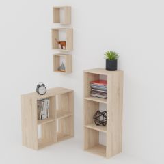 Стеллаж 3 секции (дуб сонома) в Карталах - kartaly.mebel24.online | фото 4