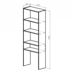 Стеллаж Элемент-1 (белый) в Карталах - kartaly.mebel24.online | фото 2