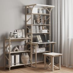 Стеллаж+стол со стойкой Конструктор Арт.СRСт2-1 в Карталах - kartaly.mebel24.online | фото 6