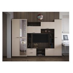 Стенка Марта 11 (Венге/Беленый дуб) в Карталах - kartaly.mebel24.online | фото 3