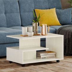 Стол журнальный "Bora-Bora" НМ 011.41 (Белый текстурный) в Карталах - kartaly.mebel24.online | фото 2